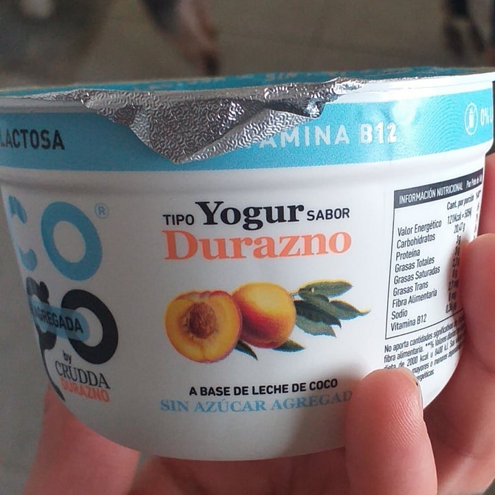 photo of Crudda Yogur a Base de Coco sabor Durazno Sin Azúcar Agregada shared by @melinamelinacc on  21 Sep 2021 - review