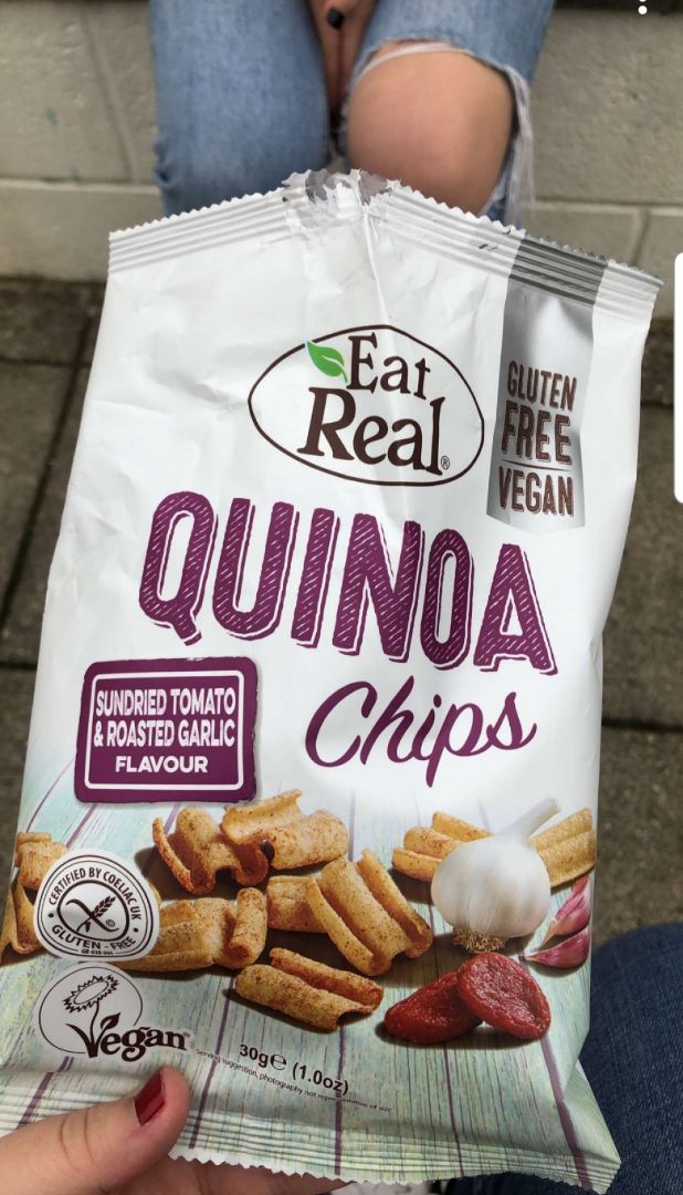 photo of Eat Real Sundried Tomato & Roasted Garlic Flavour Quinoa Chips  shared by @nataliafr on  17 Apr 2020 - review