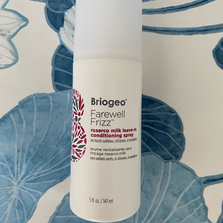photo of Briogeo Farewell Frizz rosarco milk leave-in conditioning spray shared by @rootedinlove on  11 Apr 2022 - review