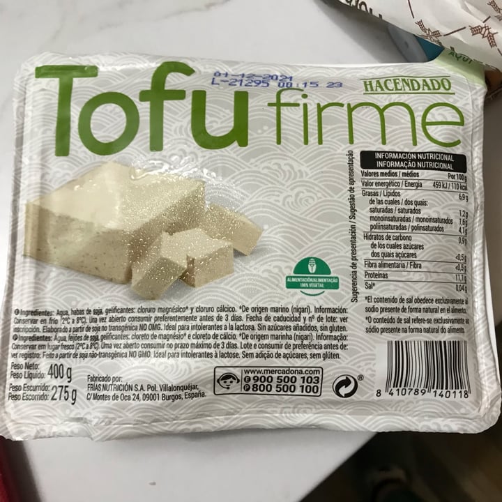 photo of Hacendado Tofu Firme shared by @lauraspaanse on  27 Nov 2021 - review