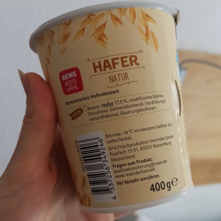photo of REWE Beste Wahl Hafer yogurt shared by @annamiou on  13 Oct 2022 - review