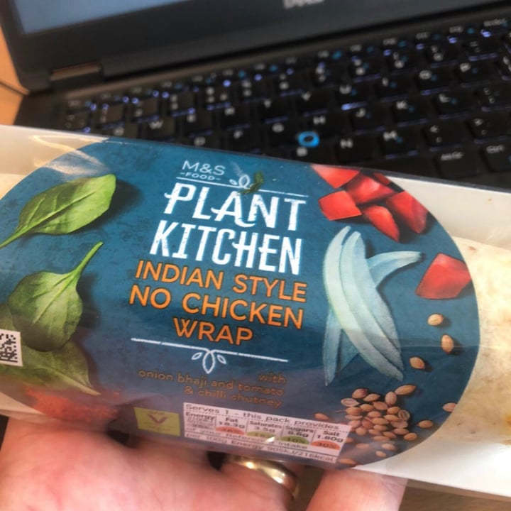 photo of Plant Kitchen (M&S) Indian Style No Chicken Wrap shared by @forkmethatsvegan on  27 Aug 2021 - review