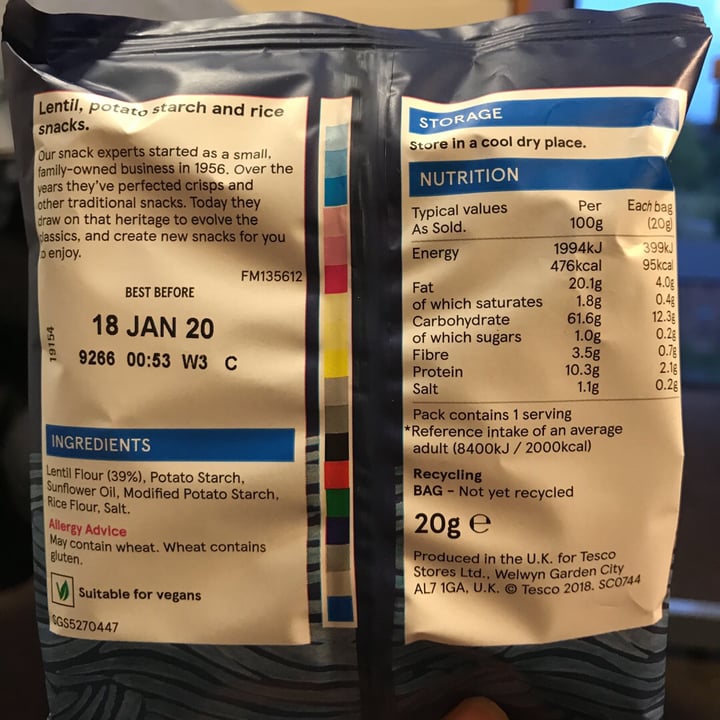 photo of Tesco Lentil curls shared by @stellashih on  21 Oct 2019 - review