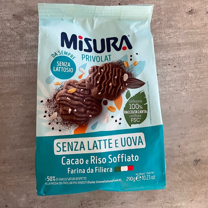 photo of Misura Biscotti con cacao e riso soffiato - Privolat shared by @spesaconpugliaveg on  18 Oct 2022 - review