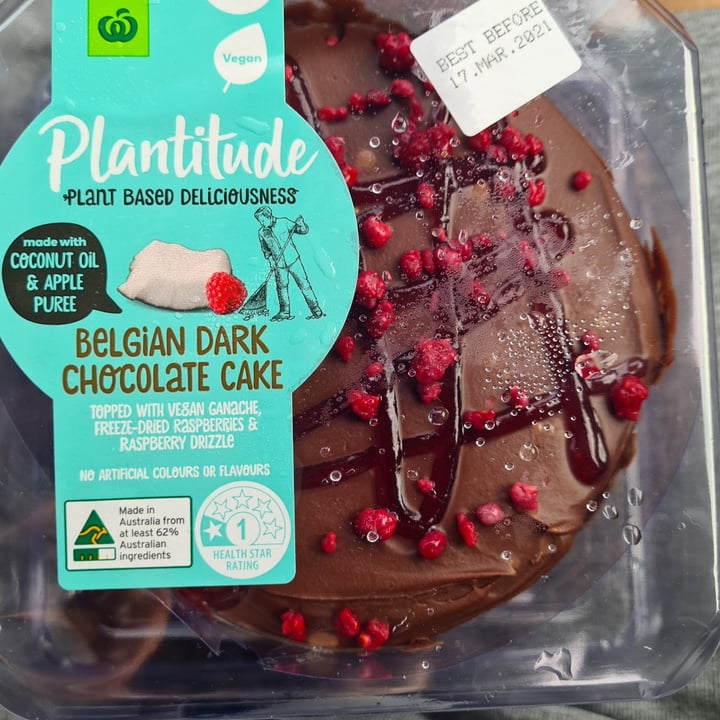 photo of Plantitude Belgian Dark Chocolate Cake 550g shared by @rajeve on  13 Mar 2021 - review