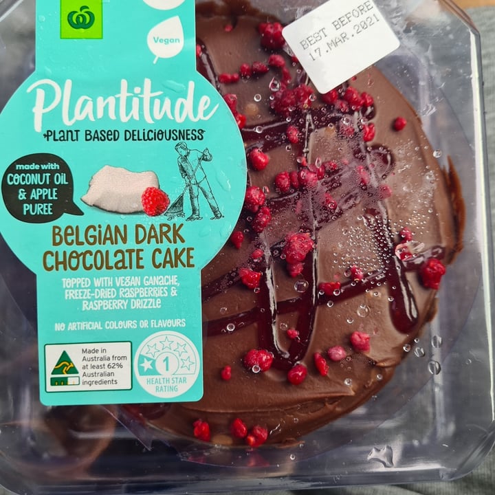 review photo of Plantitude Belgian Dark Chocolate Cake 550g shared by @rajeve on 13 Mar 2021 - review