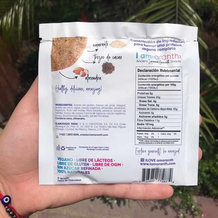 review photo of I am (aranth). Galleta Vegana De Almendras Y Trozos De Cacao shared by @crostina on 07 Aug 2021 - review