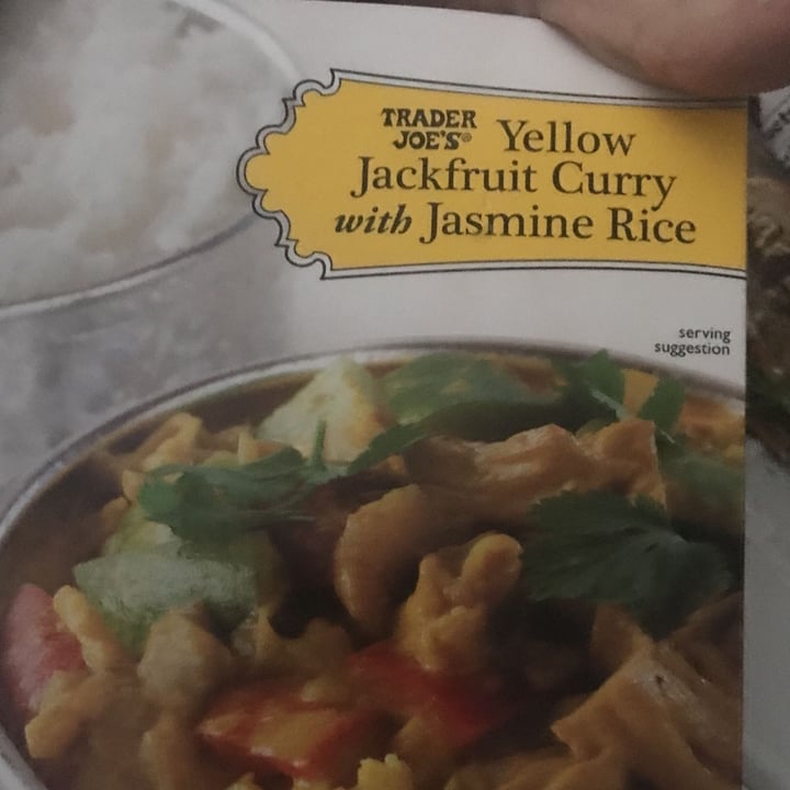 photo of Trader Joe's Yellow Jackfruit Curry with Jasmine Rice shared by @veganenthusiast4life on  27 Dec 2021 - review