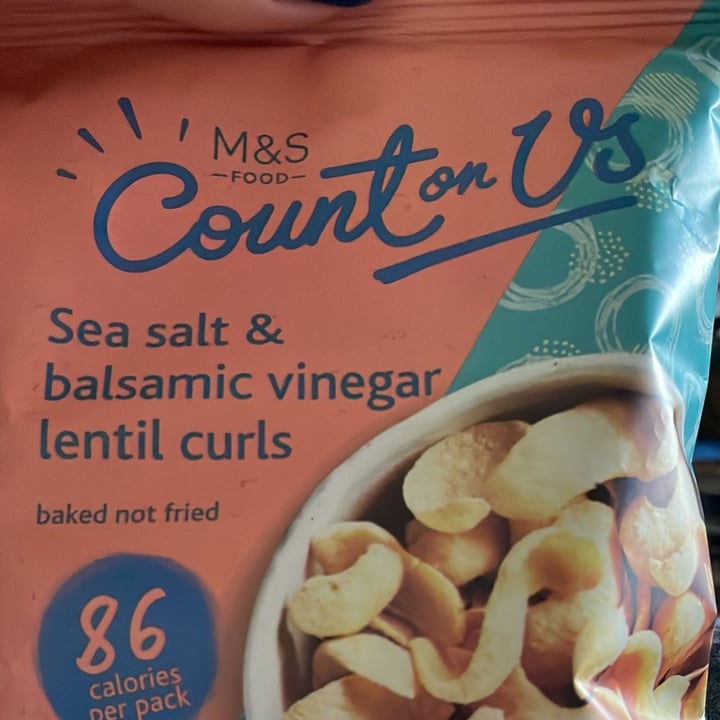 photo of Marks & Spencer Food (M&S) Sea Salt & Balsamic Vinegar Lentil Curls shared by @annanever on  17 Jun 2022 - review