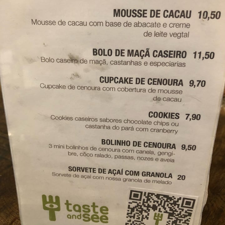 photo of Taste and See Mousse de Cacau com Abacate shared by @laraquartier on  02 May 2022 - review