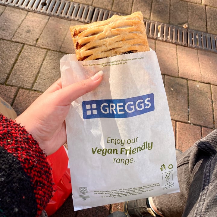 review photo of Greggs Vegan Stake Bake shared by @meganthevegetable on 15 Oct 2020 - review