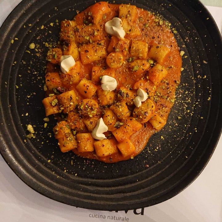 review photo of Nativa Ristorante Gnocchetti Senatore Cappelli alla crema di peperone, fiocchi di scamorza affumicata vegetale fusa e granella di pistacchio shared by @gab21 on 30 Jul 2022 - review