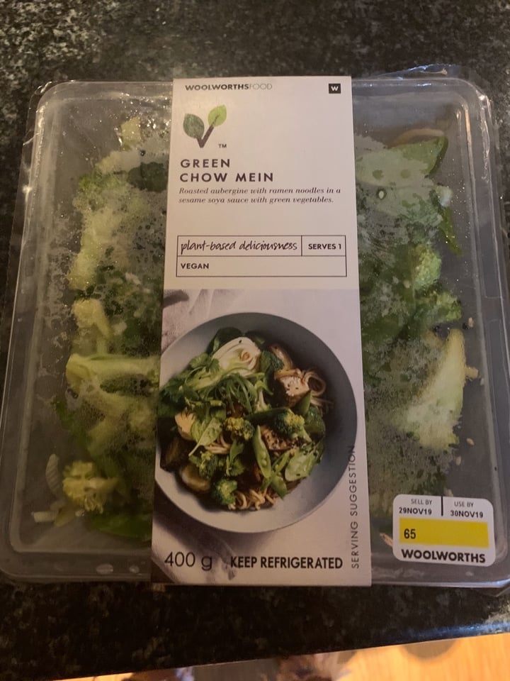 photo of Woolworths Food Green Chow Mein shared by @chironix on  28 Nov 2019 - review