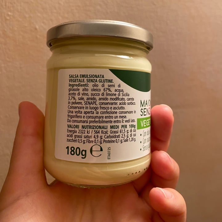 review photo of Fior di Natura maionese senza uova vegetale shared by @giorgiamalavasi on 05 Jul 2022 - review
