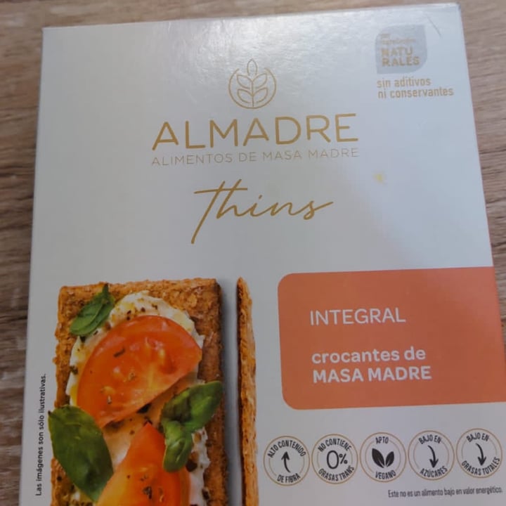 photo of Almadre thins integrales de masa madre shared by @kacerutti on  01 Oct 2022 - review