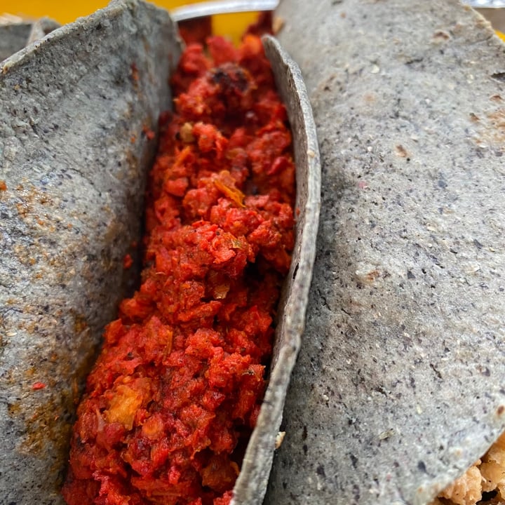 photo of Mango Blues Vegan tacos (Delivery and Pick-up) Taco De Chorizo shared by @curvycarbivore on  11 Mar 2021 - review
