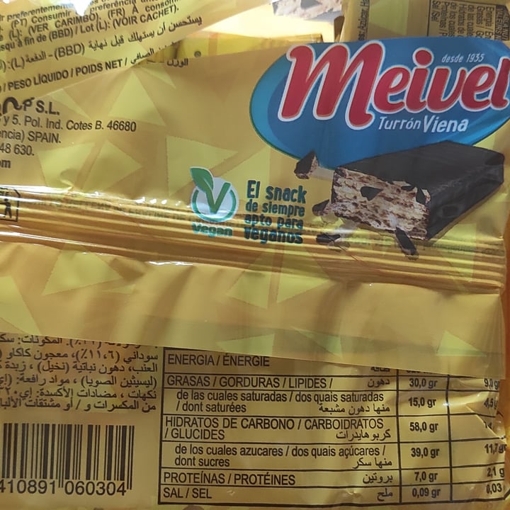 photo of Meivel Meivel turrón Viena shared by @dafi on  26 Sep 2022 - review