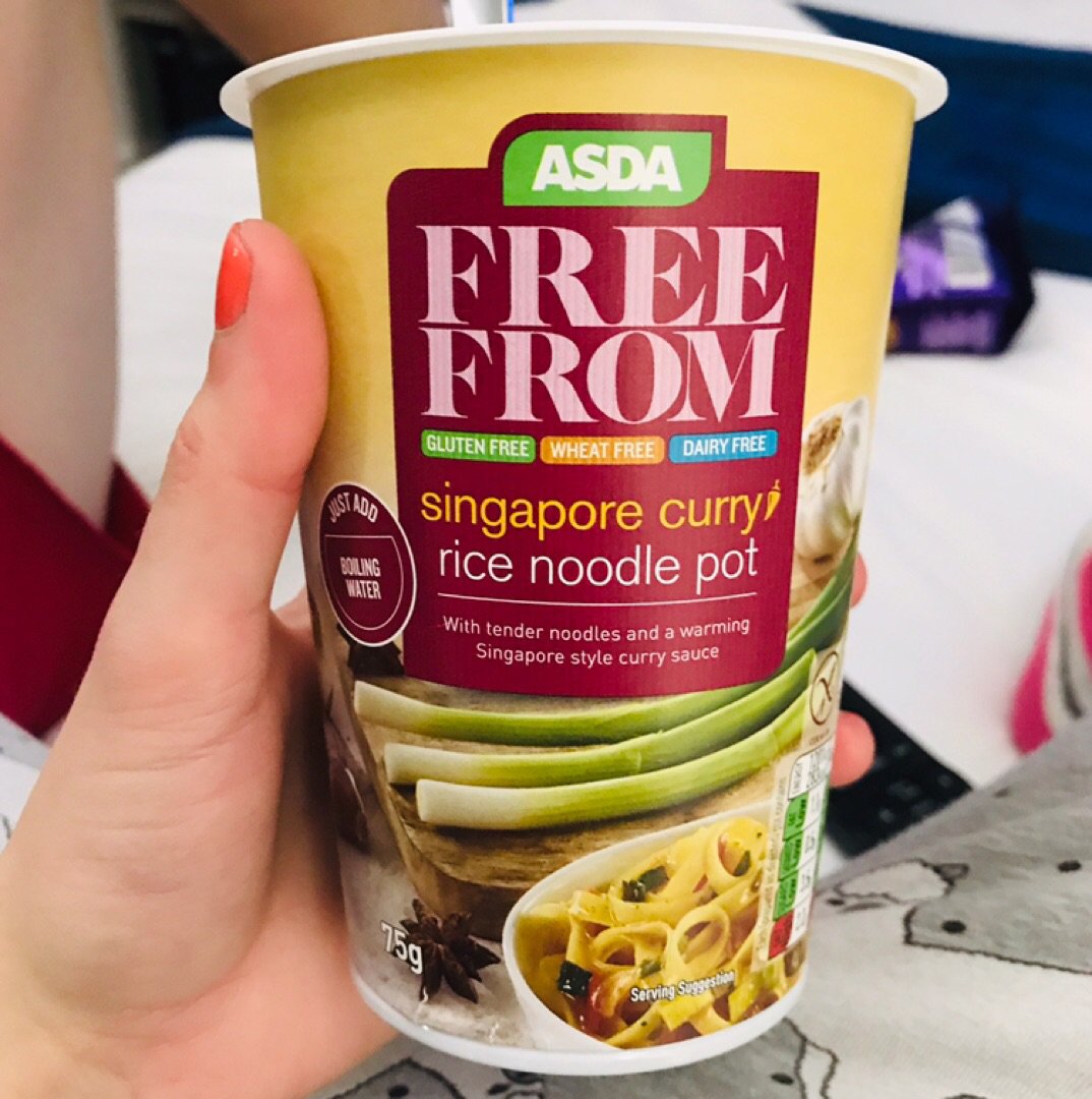 Singapore Curry Rice Noodle Pot From ASDA Vegan Product Reviews 