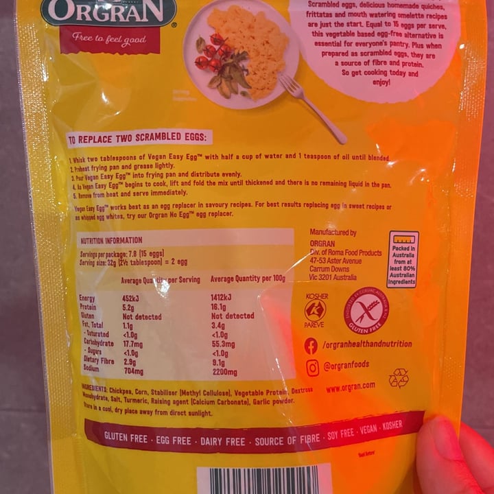 photo of Orgran Vegan Easy Egg shared by @jetsky on  26 Nov 2021 - review