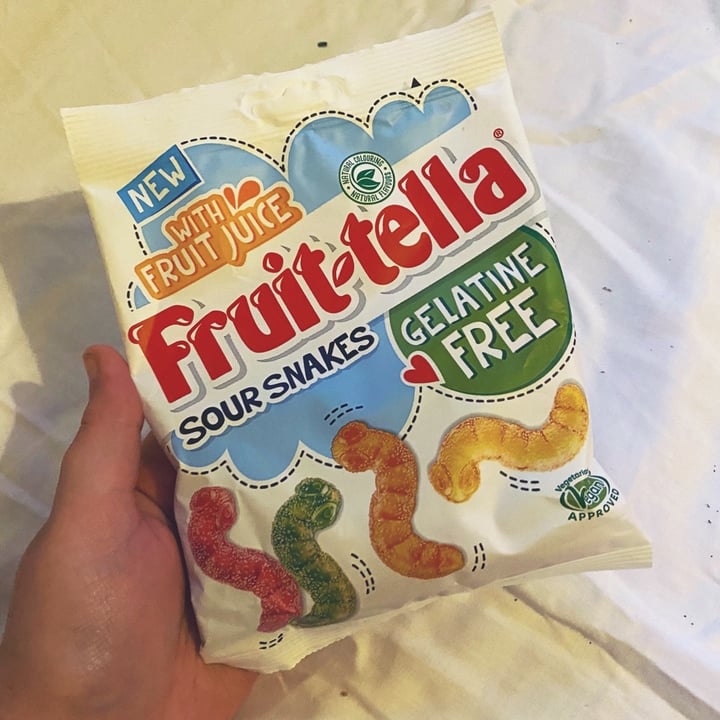 photo of Fruit-tella Sour Snakes shared by @veganlibby on  07 Jan 2020 - review