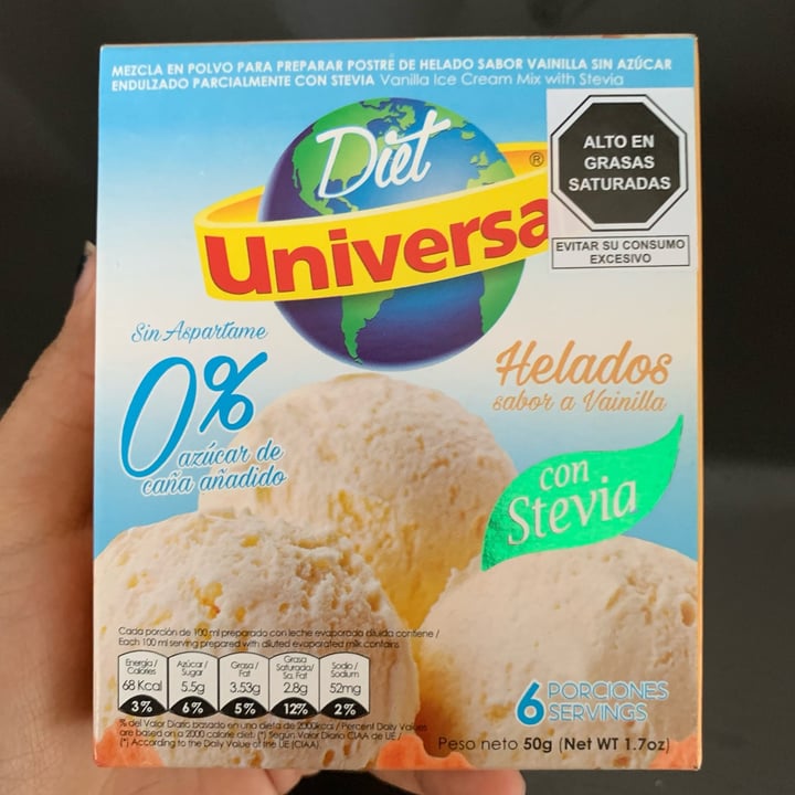 photo of Universal Helado Diet Sabor a Vainilla shared by @otomelody on  02 Nov 2021 - review
