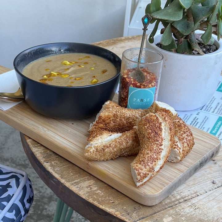 photo of Love Your Soul Cauliflower Soup with Spiced Cashew Oil shared by @veganadam on  15 Jun 2022 - review