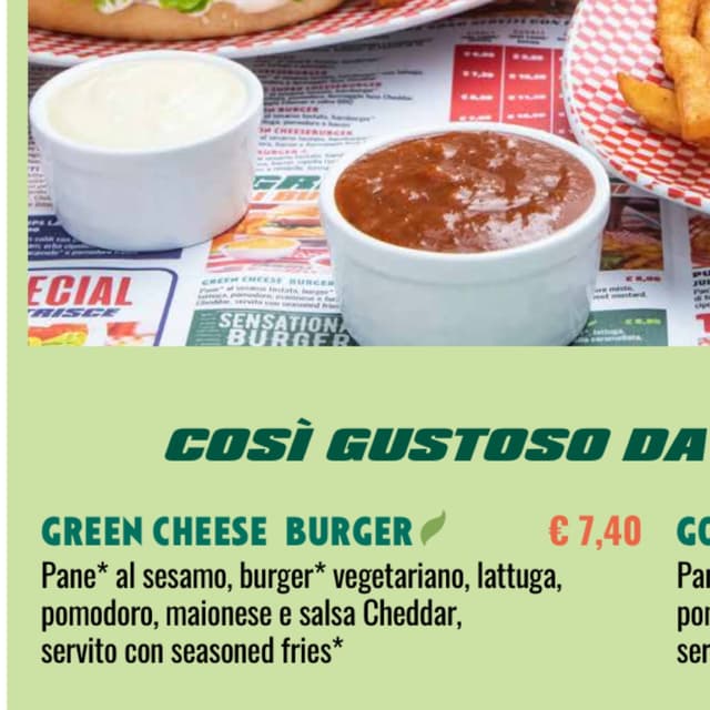 Foto do prato “Green cheese burger”