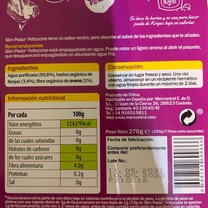 photo of Slim Pasta Fettuccine shared by @veganauntie on  16 Sep 2021 - review