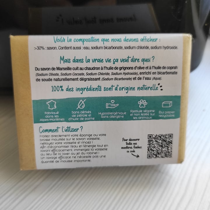 review photo of les petits bidons savon solide vaisselle shared by @lamiafamigliaveg on 17 Sep 2022 - review