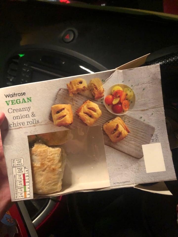 photo of Waitrose Creamy Onion and Chive rolls shared by @veganlivvy on  10 Jan 2020 - review