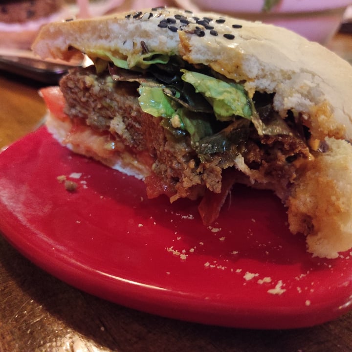 photo of VeganCatBar Red cat burger shared by @fundacionelhogar on  15 Oct 2020 - review
