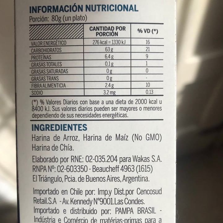 photo of Wakas Pasta Multicereal con Chia shared by @vickyy1 on  26 Jun 2021 - review