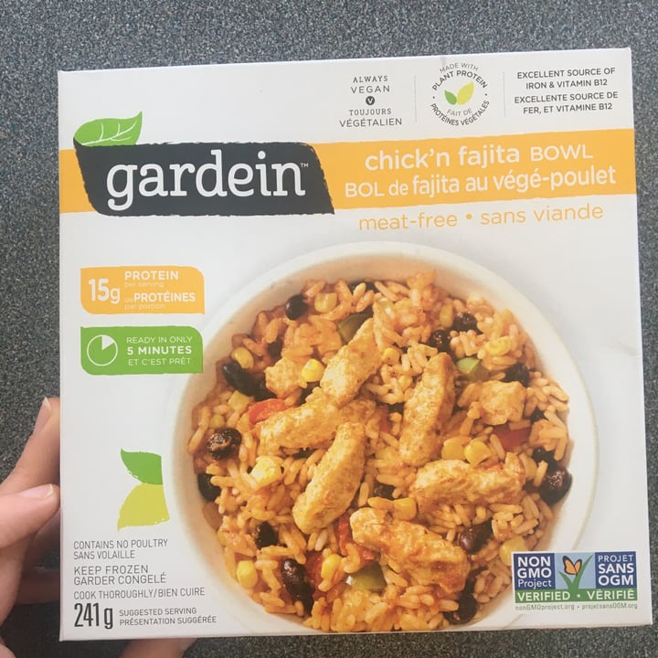 photo of Gardein Chick'n Fajita Bowl shared by @melodiepaquetanimals on  20 Apr 2022 - review