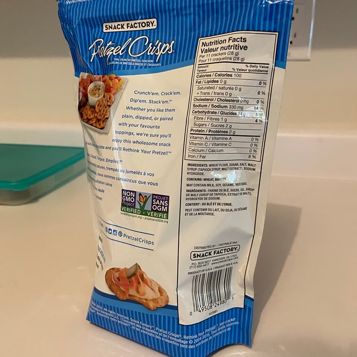 review photo of Snack Factory Original pretzel crisps shared by @misshappe on 22 Aug 2021 - review
