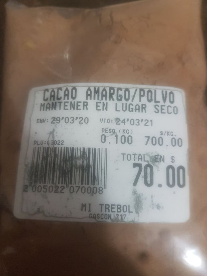 photo of Mi Trebol Cacao Amargo shared by @jesica2020 on  05 Apr 2020 - review