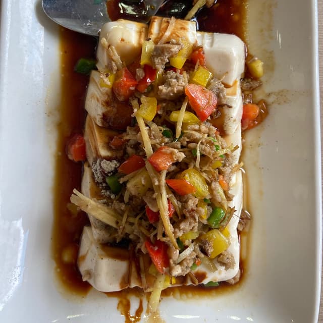 Foto do prato “Steamed tofu”