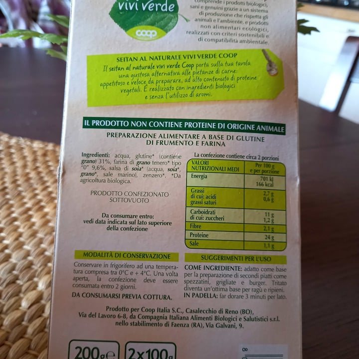 review photo of Vivi Verde Coop Seitan al naturale shared by @rifugioalmalibre on 09 Feb 2022 - review