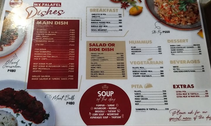 photo of My Falafel All Menu shared by @187nat on  03 Jan 2020 - review
