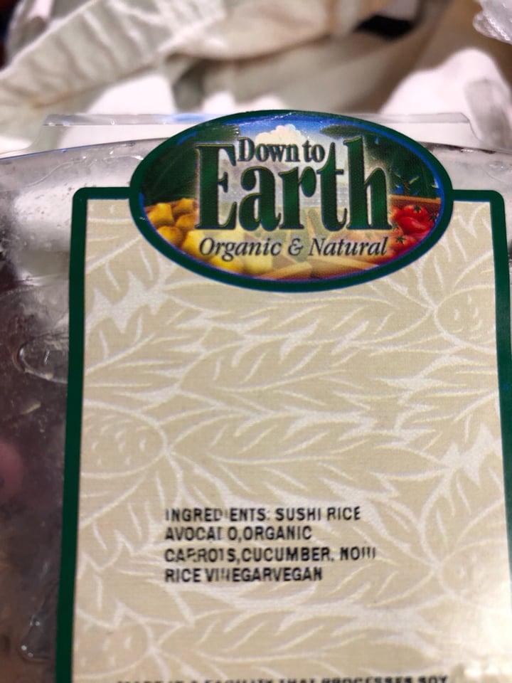 photo of Down to Earth Organic & Natural - Kahului California Roll shared by @raatz on  09 Mar 2020 - review