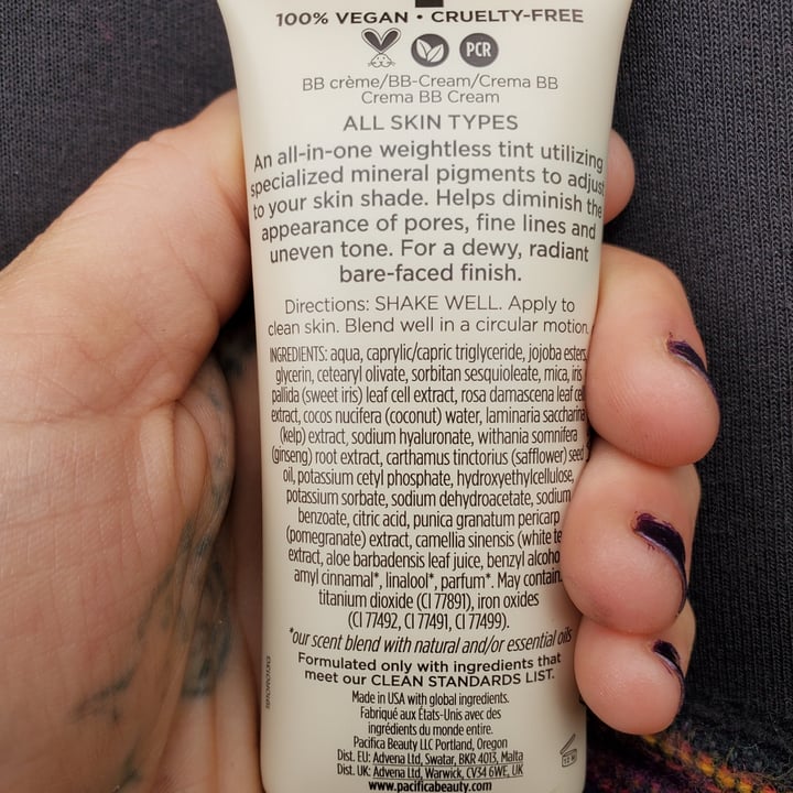 photo of Pacifica Alight multi-mineral BB cream shared by @sarbear420 on  10 Oct 2021 - review