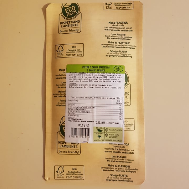 review photo of Così Bio Petali - grano, barbabietola e bacche di sambuco nero shared by @gabrielesartori on 26 Sep 2022 - review