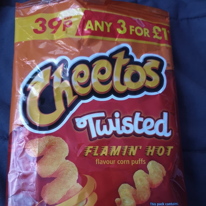 photo of Cheetos Flaming Hot Flavour Puffs (UK) shared by @vejan269 on  09 Jul 2021 - review