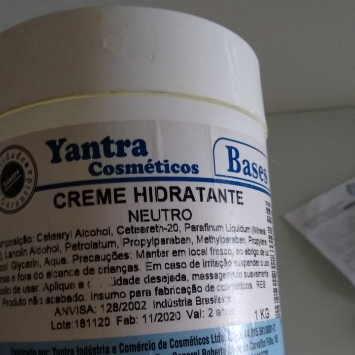 review photo of yantra cosméticos hidratante neutro shared by @isabelsjorge on 13 May 2022 - review