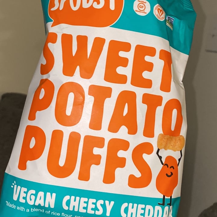 review photo of Spudsy Foods Vegan Cheesy Cheddar Sweet Potato Puffs shared by @elexis on 13 Oct 2021 - review