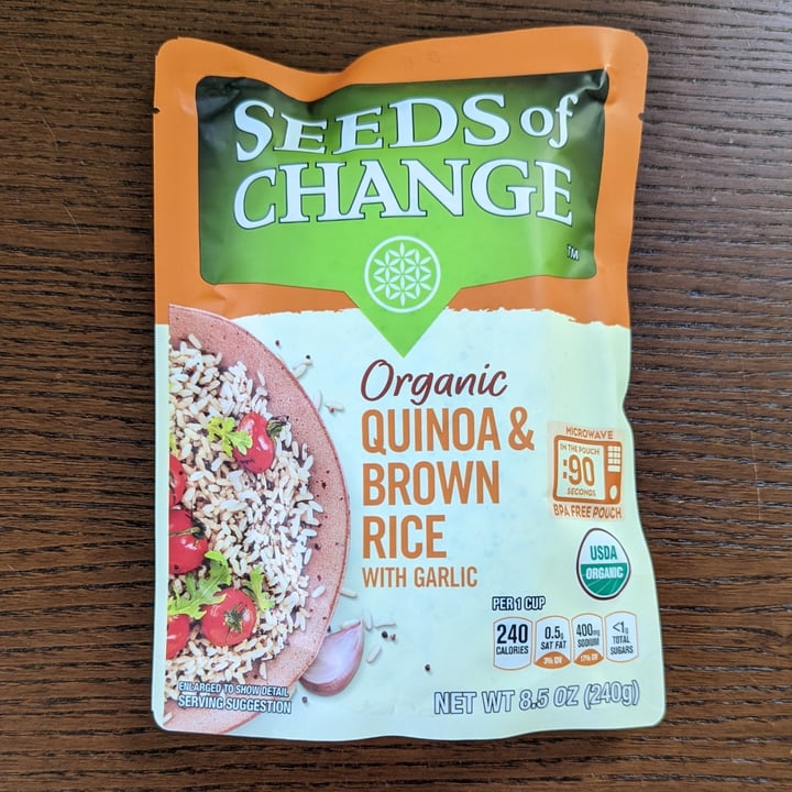 review photo of Seeds of Change Brown Rice and Quinoa With a Hint of Garlic shared by @kaleymeister on 31 May 2022 - review