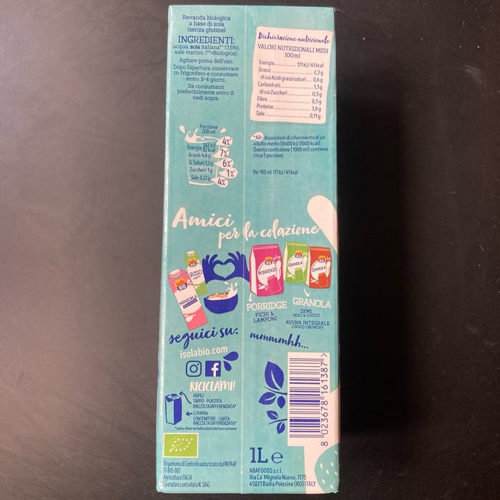 review photo of Isolabio Bevanda di Soia shared by @theveganaffair on 14 Jan 2022 - review