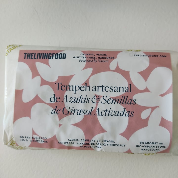 photo of The Living Food Tempeh artesanal de Azukis y semillas de girasol activadas shared by @paquitorres on  06 Jul 2021 - review