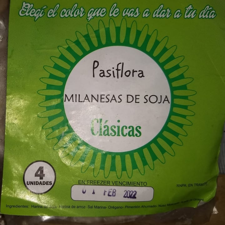 photo of Pasiflora Milanesas de soja shared by @arianablustein on  25 Feb 2022 - review
