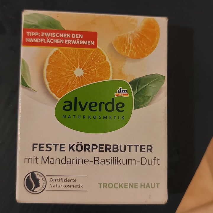 photo of Alverde Naturkosmetik Feste korperbutter Mit Mandarine Basilikum Duft shared by @roberta38 on  29 May 2021 - review