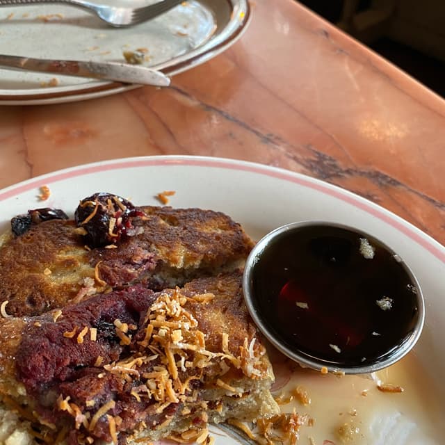 Photo of the dish “Dark Cherry Coconut Pancakes”